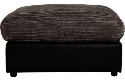 Bailey Jumbo Cord Storage Chaise Footstool - Charcoal